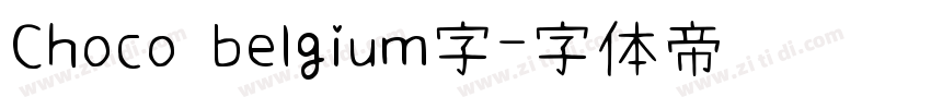 Choco belgium字字体转换